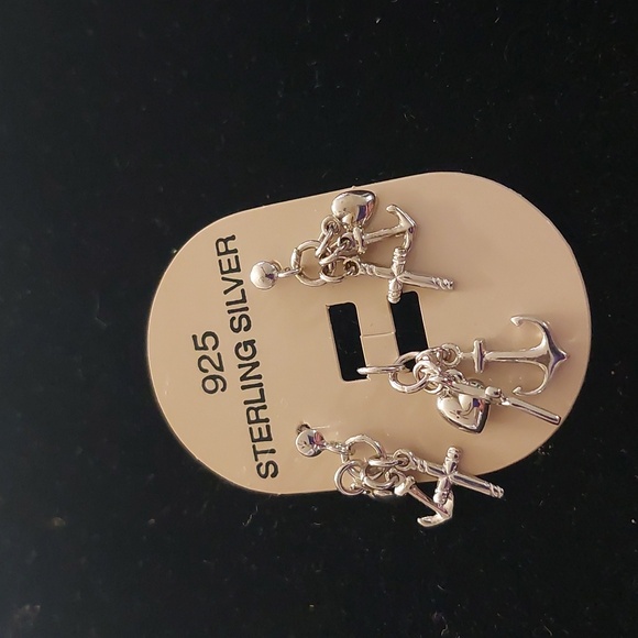 Sterling Silver Charm earring set - Picture 1 of 4